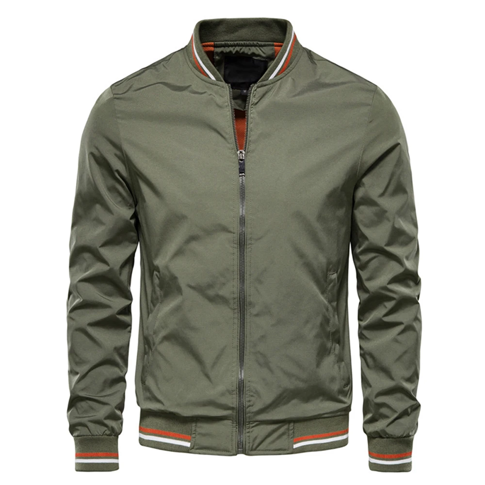 Mens Fashion Bomber Jacket - Lente Zomer Bomberjack Heren Zwart Casual