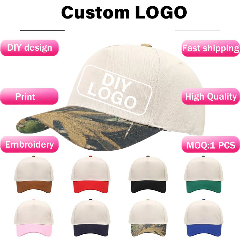 Trucker Hat Cap - Twee-kleurige gestructureerde 5-panel baseballcap dames gebogen