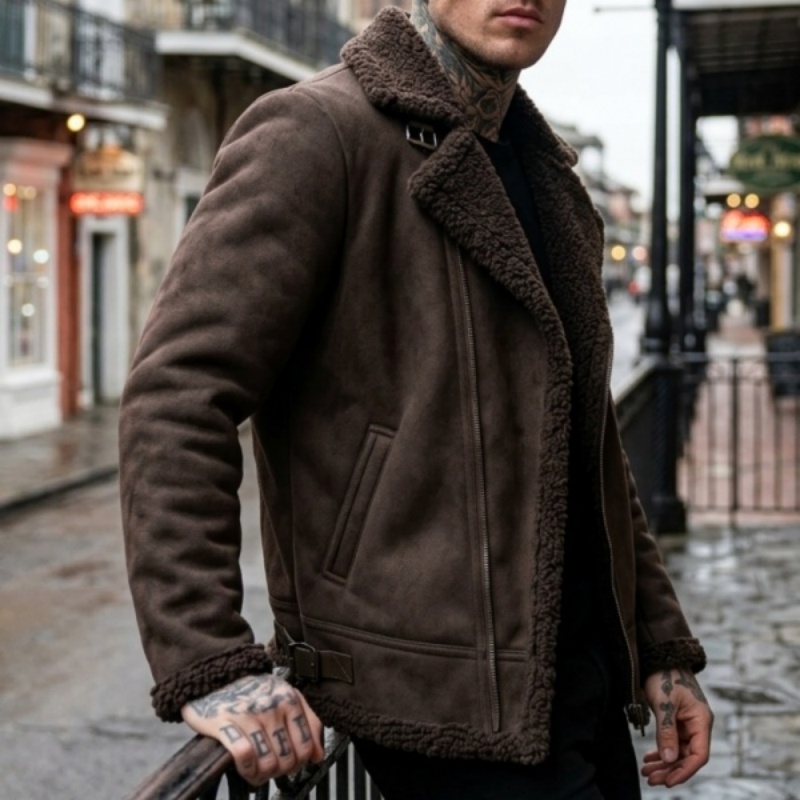 Sherpa Jacket Fleece - Winterwandeljas voor heren, outdoorjas met ritssluiting