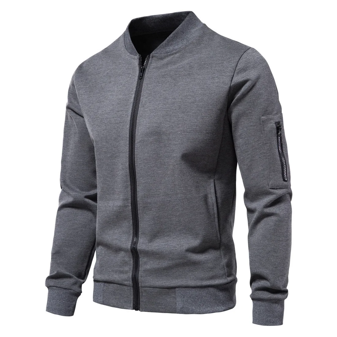 Mens Fashion Bomber Jacket - 2025 Nieuwe Lente Herfst Heren Standkraag