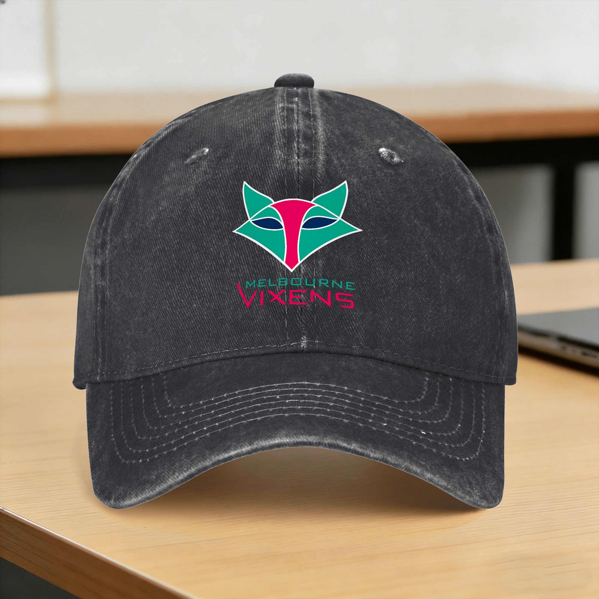 Mens Fashion Melbourne - Melbourne Vixens 2026 Gewassen Baseball Cap