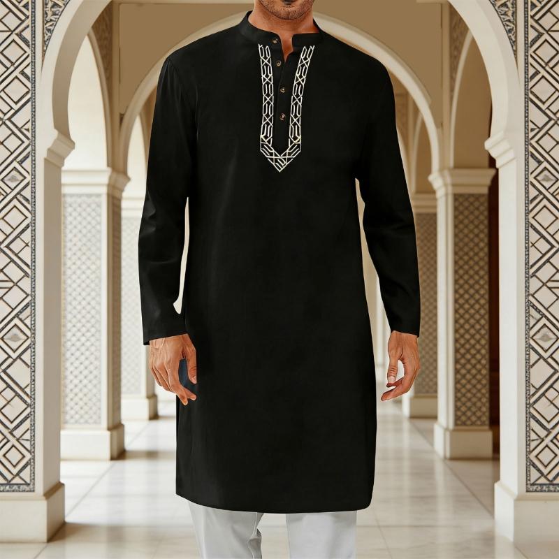 Men'S Fashion For Hot Weather - Y3NE Heren losse pasvorm moslims lang
