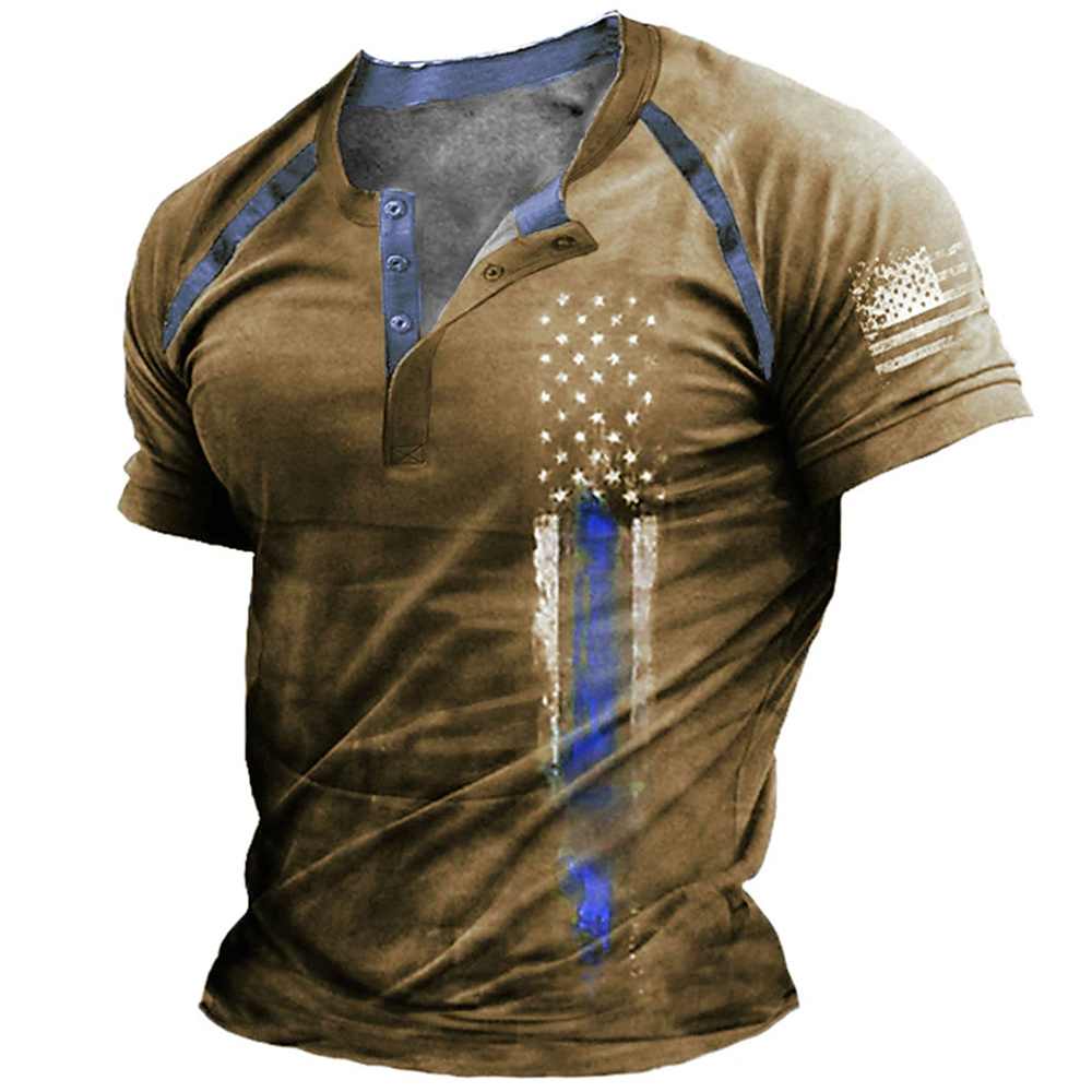 Men Fashion Vintage - Grappige 3D Amerikaanse vlag print heren