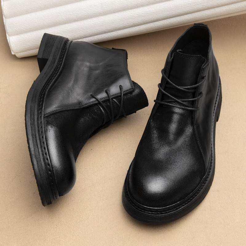 Men Fashion Vintage - Vintage heren lederen laarzen luxe handgemaakte