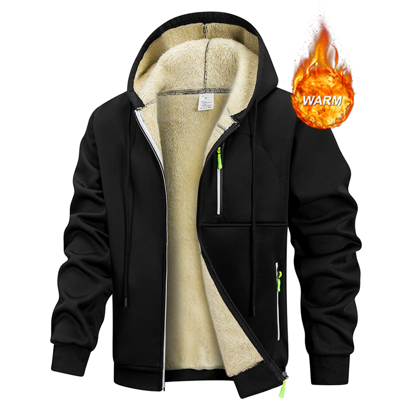 Sherpa Jacket Fleece - Heren winter warm sherpa pluche gevoerd
