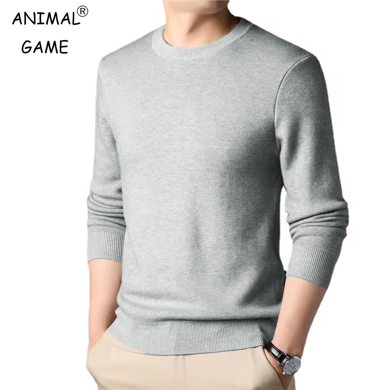 Knitted Cardigan Men - Heren effen kleur gebreide trui ronde