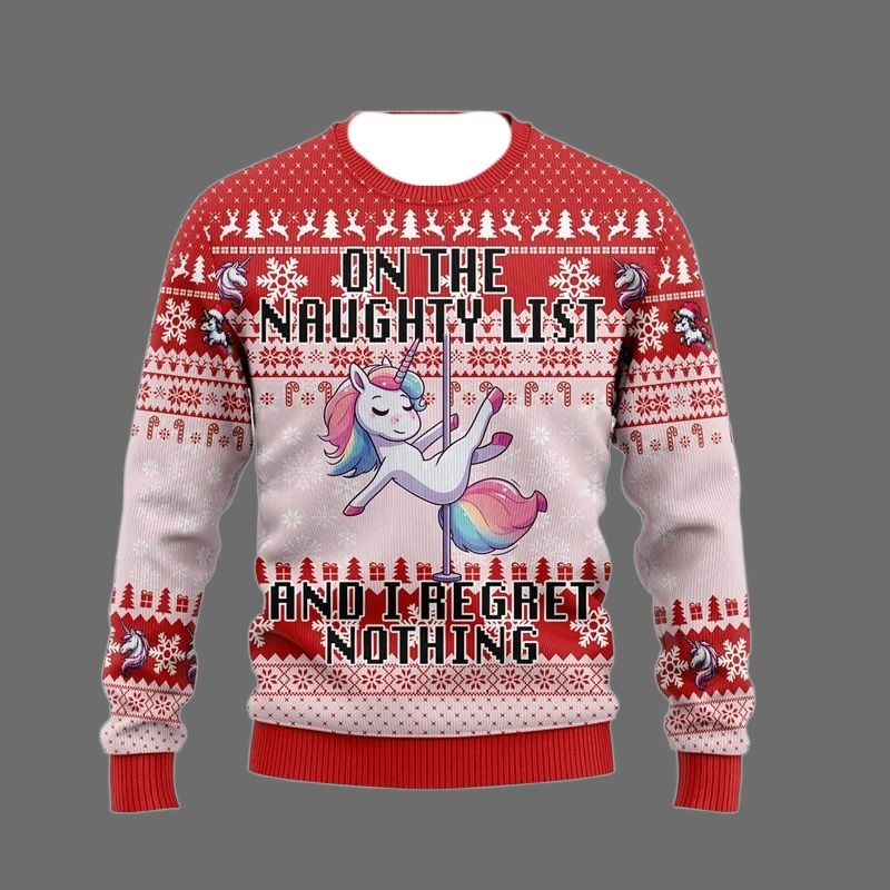 Men'S Fashion Xmas Party - Mode Eenhoorn Lelijke Kersttrui Trend Mannen