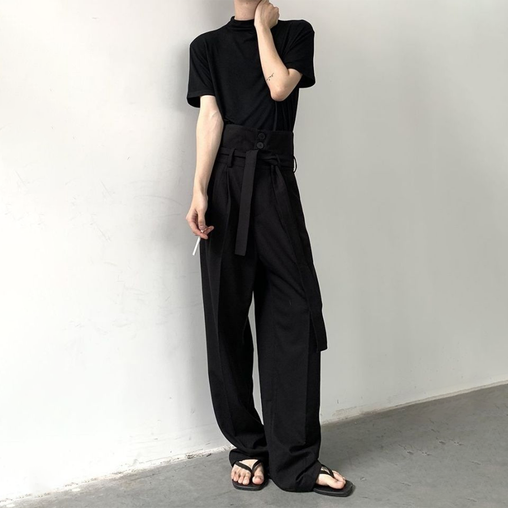 Mens Fashion Trend 2026 - XS-5XL Heren Broek met lintversiering Niche