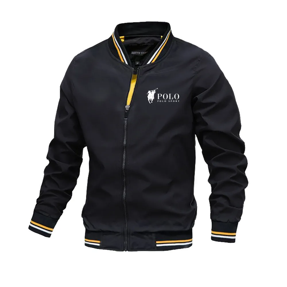 Mens Fashion Bomber Jacket - 2026 Lente Zomer Bomberjack Heren Zwart