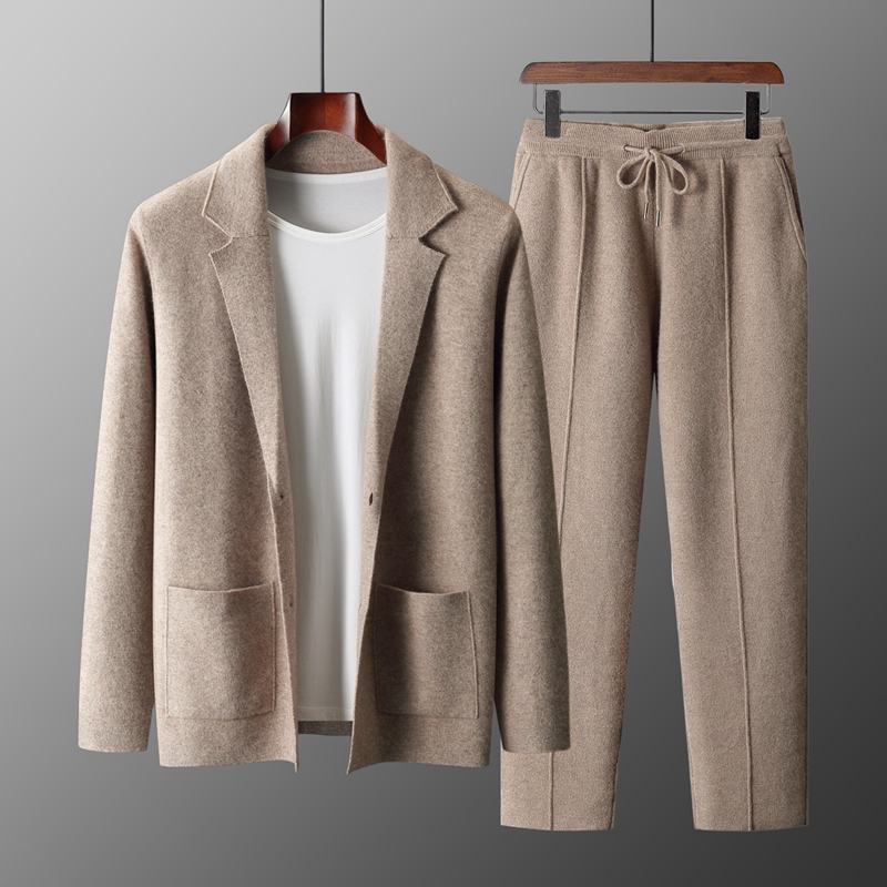 Knitted Cardigan Men - MVLYFLRT Heren herfst winter dikke 100%