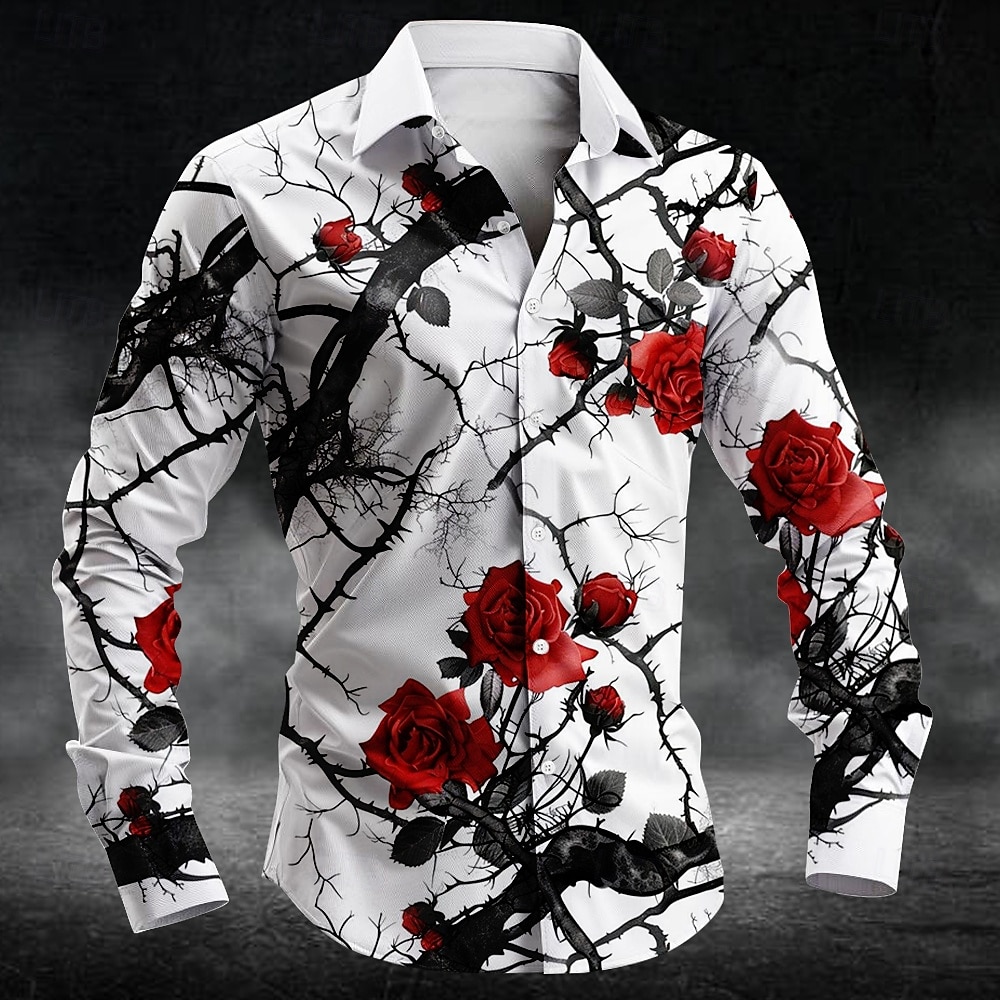 Men'S Fashion Outfits - Mode pruimenbloesem patroon 3d print heren