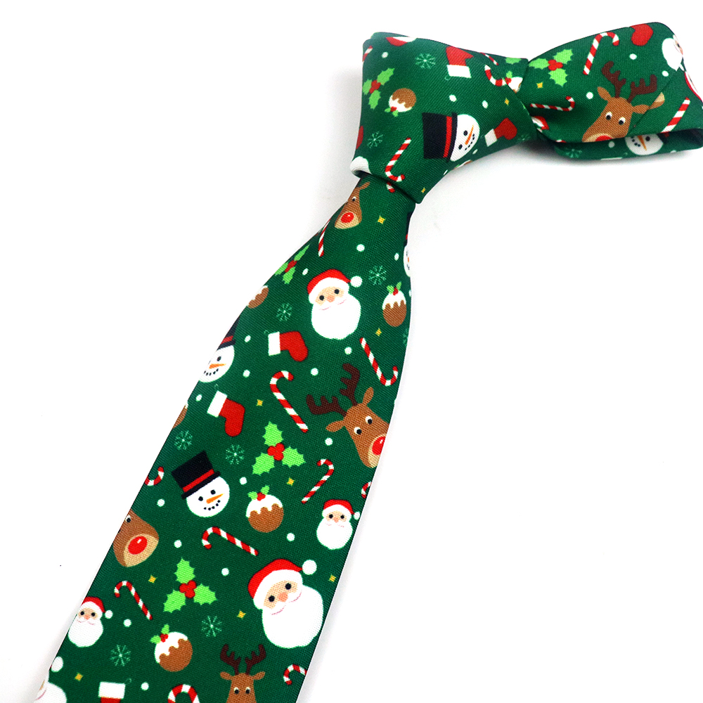 Men'S Fashion Xmas Party - Kerststropdas voor mannen Dames Sneeuwpopprint Stropdas
