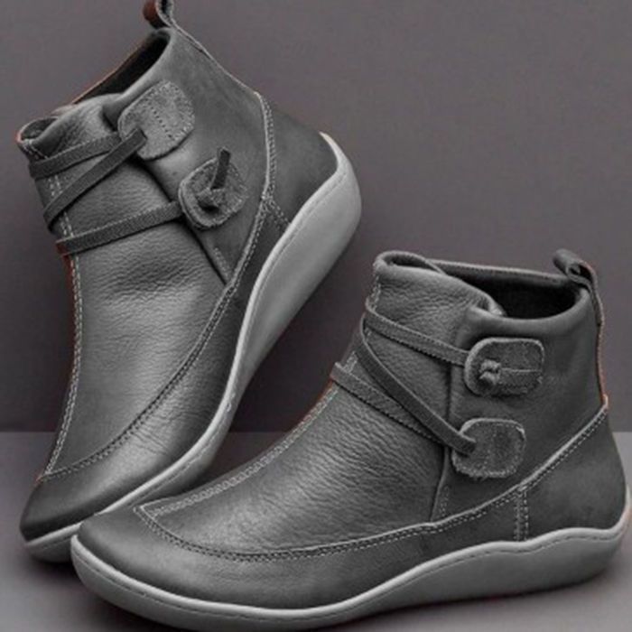 Dames Vintage Ronde Teen PU Le - Men Fashion Vintage recensie en prijs