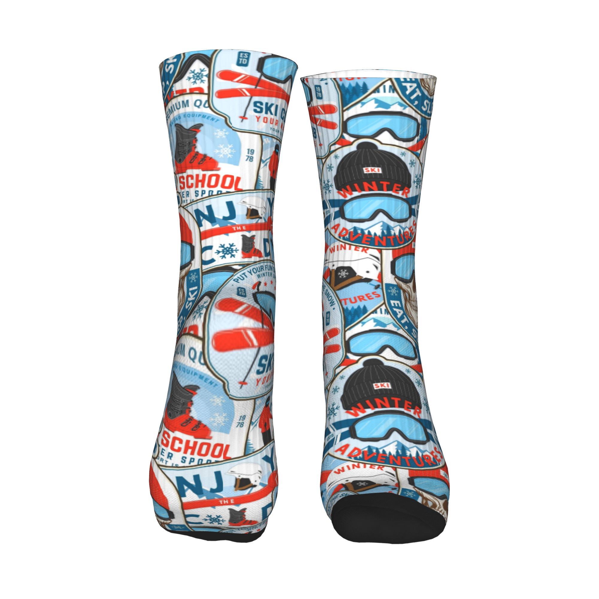 Vintage rood blauwe Ski Club n - Men Fashion Vintage recensie en prijs