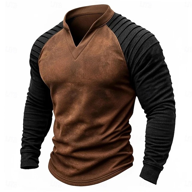 Vintage verweerd Henley Raglan - Men Fashion Vintage recensie en prijs