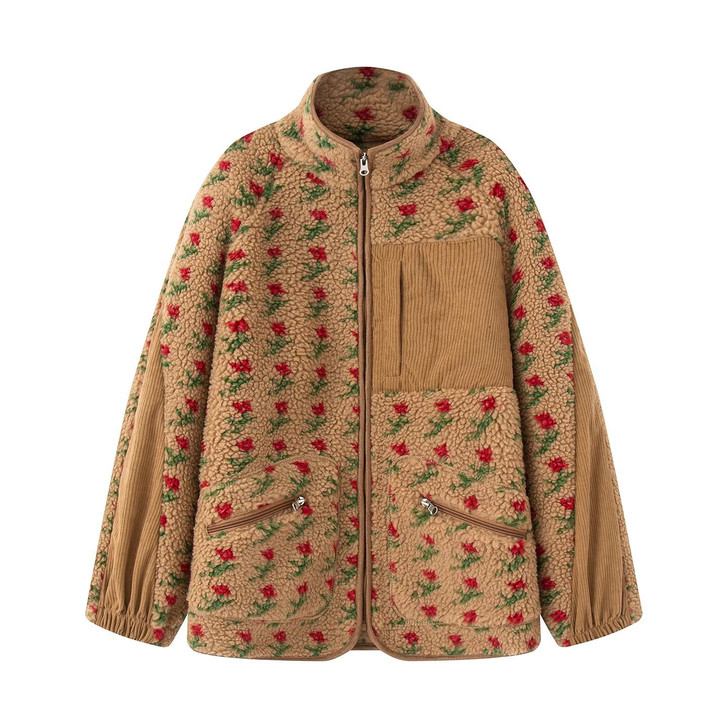 Mode bloemenjas voor dames her - Sherpa Jacket Fleece recensie en prijs