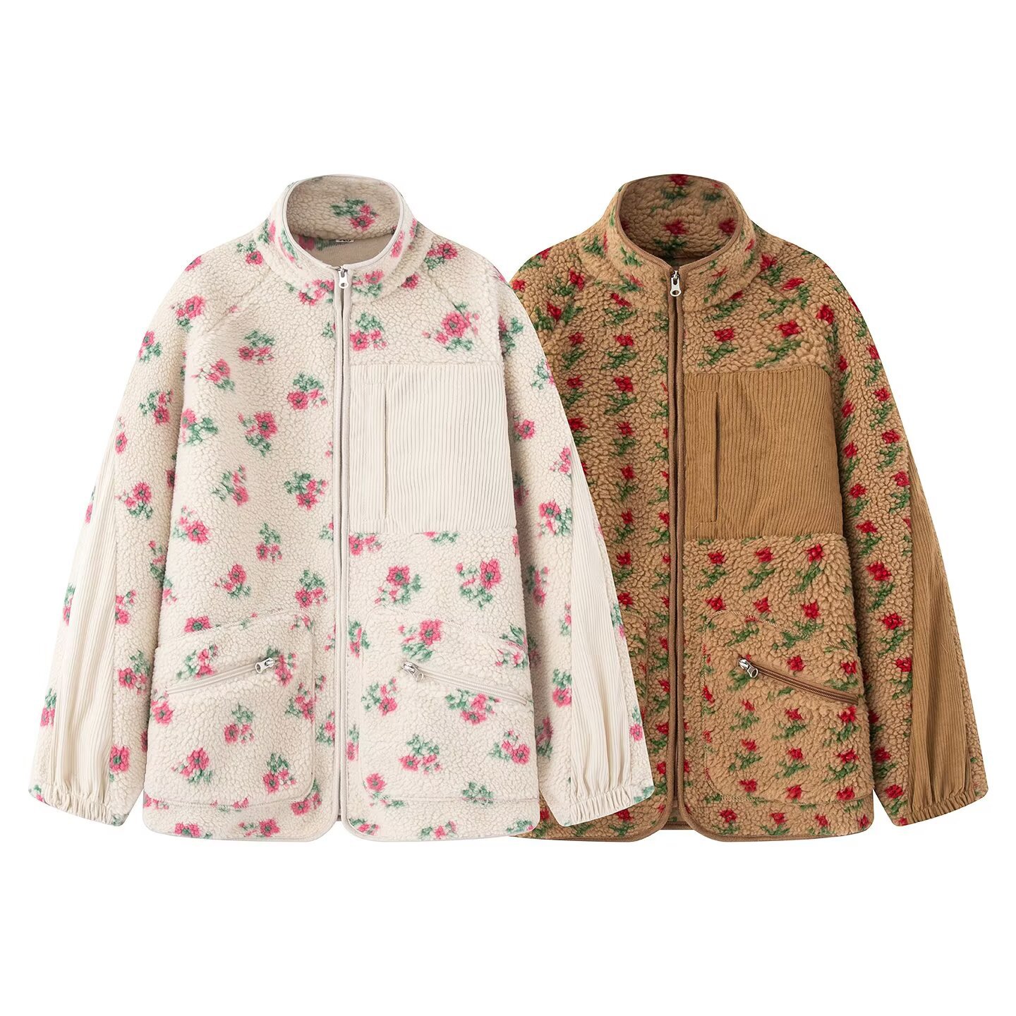 Mode bloemenjas voor dames her - Sherpa Jacket Fleece recensie en prijs