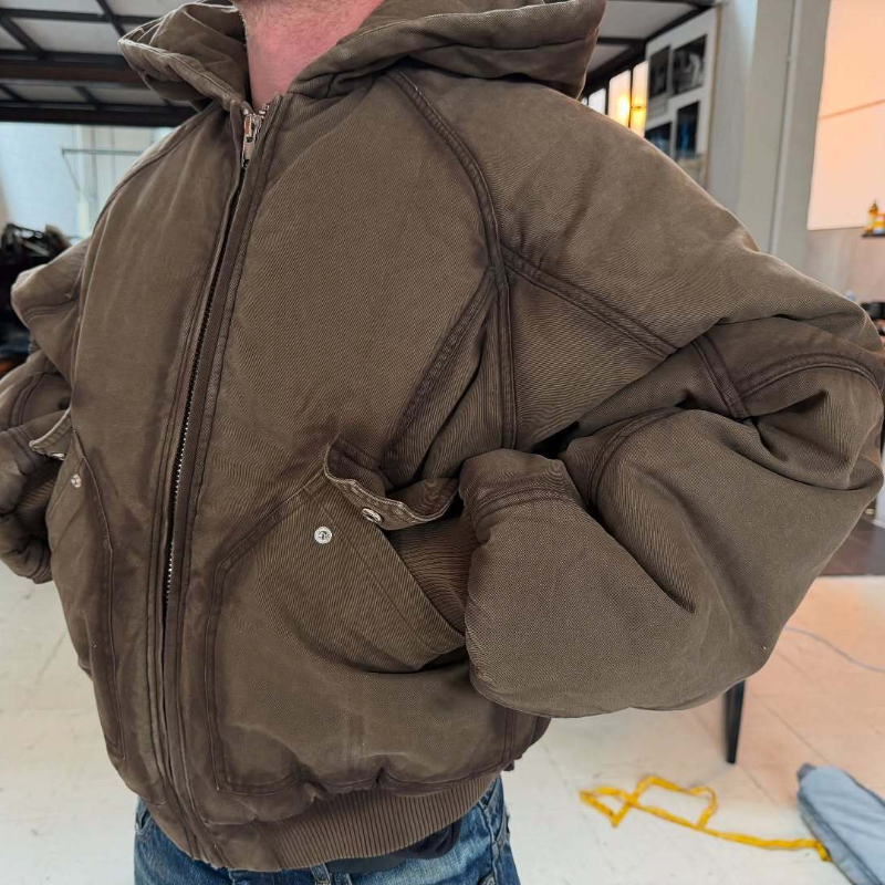 Herren Oversized Gewaschen Can - Mens Fashion Bomber Jacket recensie en prijs