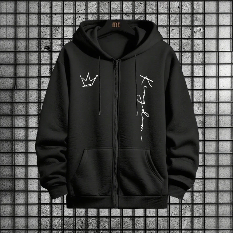 King Letter Print Hoodie en jo - Men Fashion King recensie en prijs