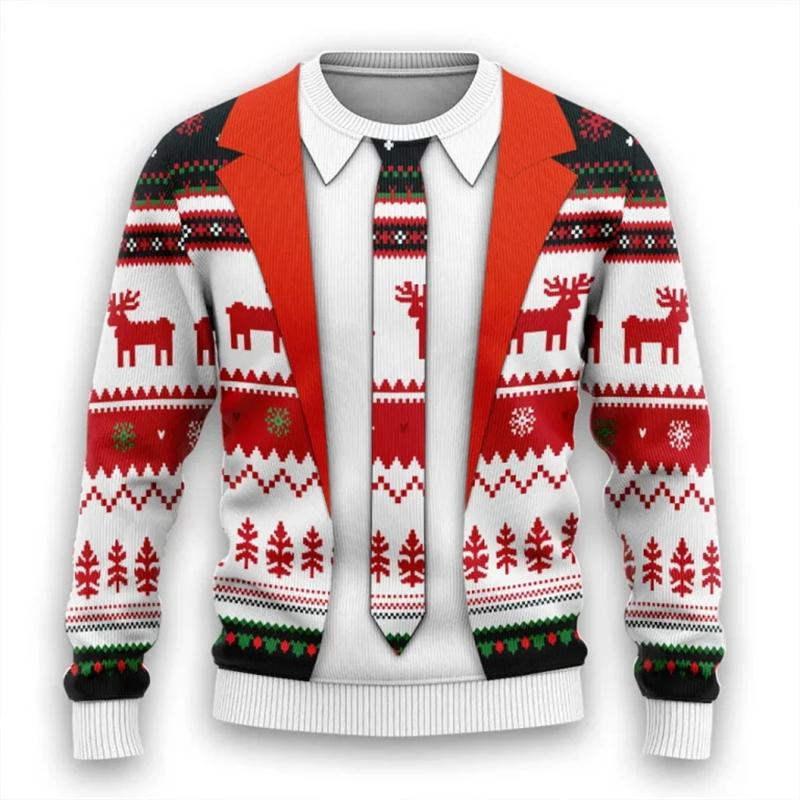 3d Print Fake Tie Suit Sweatsh - Men'S Fashion Xmas Party recensie en prijs