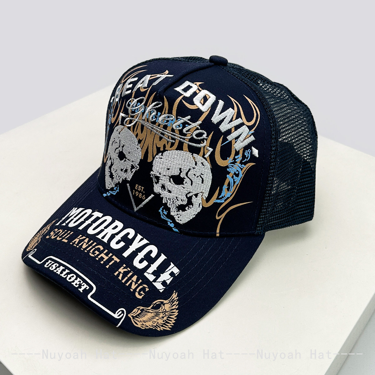 Skull Flame Borduurwerk Hardto - Trucker Hat Cap recensie en prijs