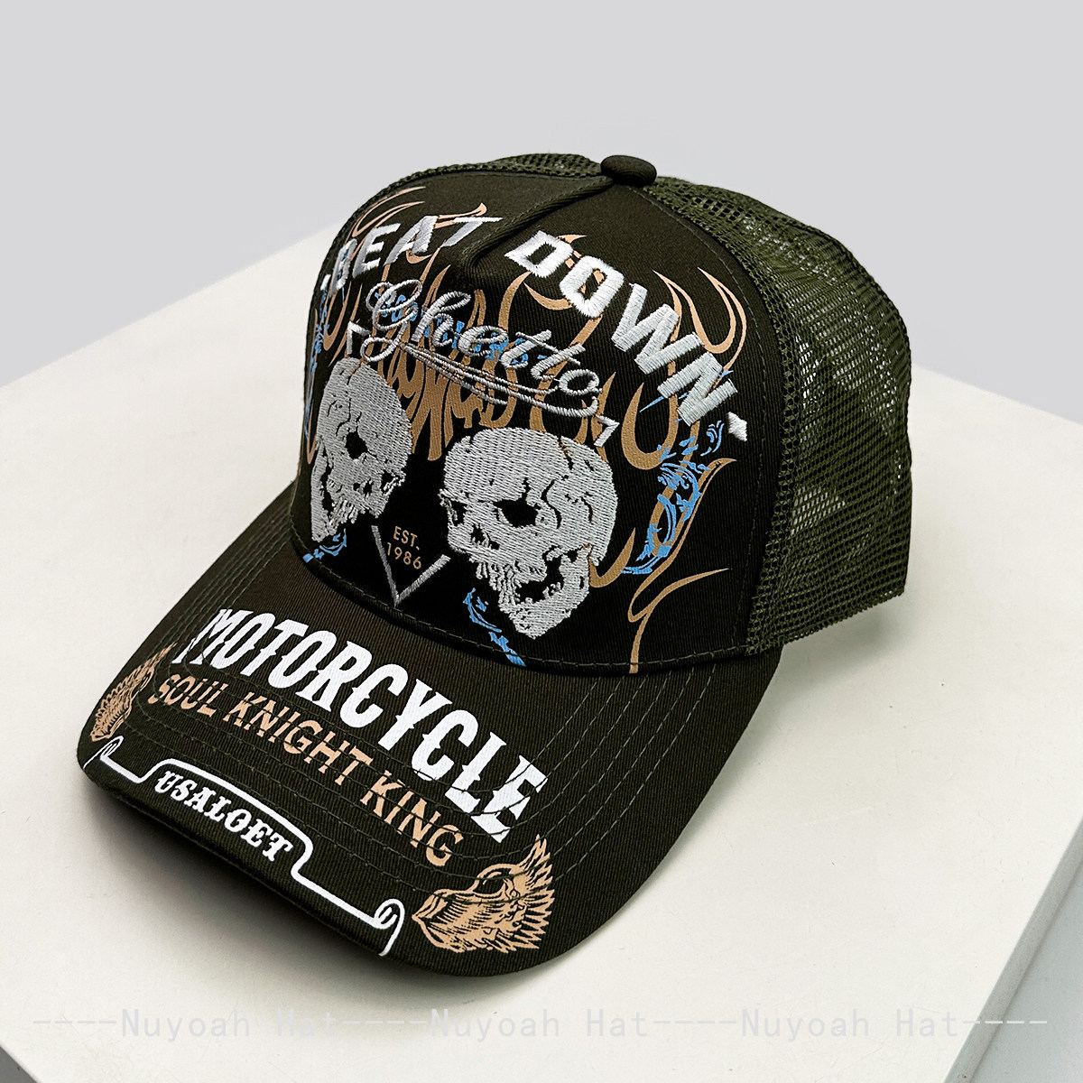 Skull Flame Borduurwerk Hardto - Trucker Hat Cap recensie en prijs