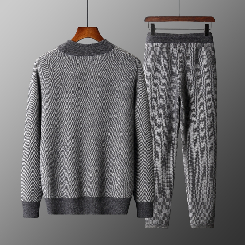 100% Merinowol Jacquard Set He - Knitted Cardigan Men recensie en prijs