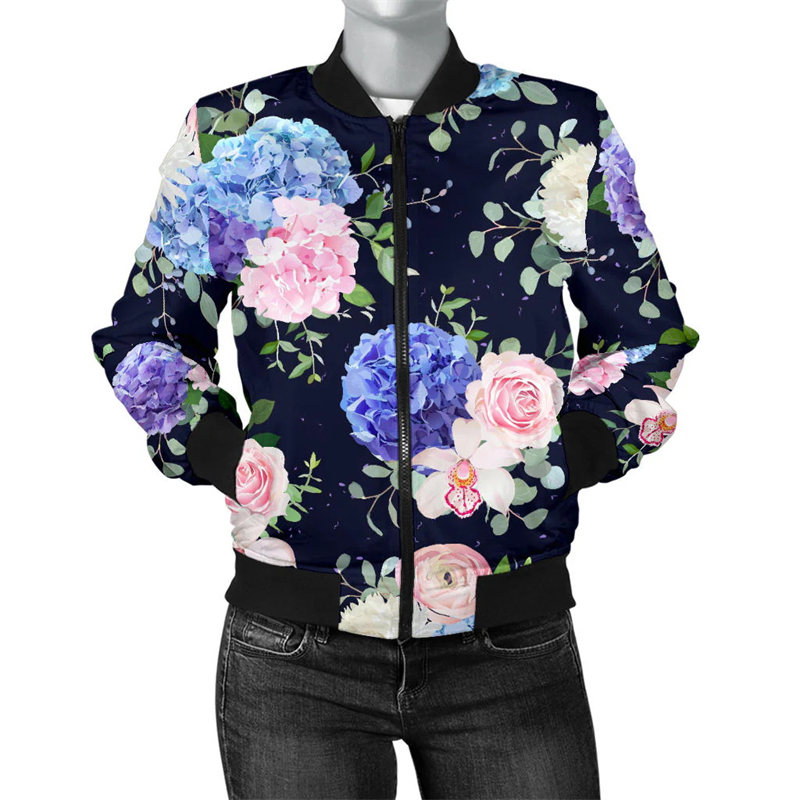 Kleurrijke Bloem Serie 3d Gedr - Mens Fashion Bomber Jacket recensie en prijs
