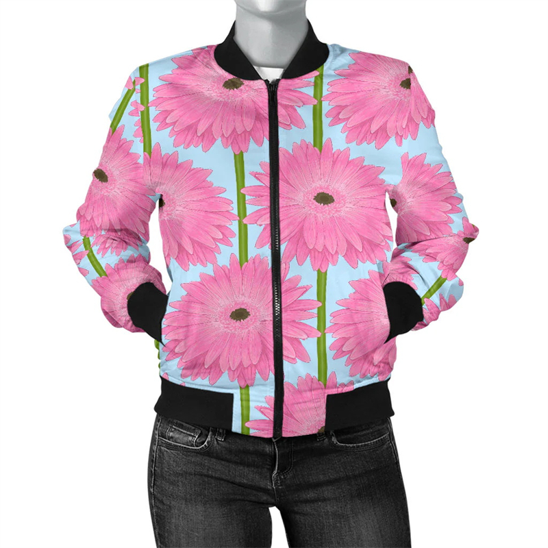 Kleurrijke Bloem Serie 3d Gedr - Mens Fashion Bomber Jacket recensie en prijs