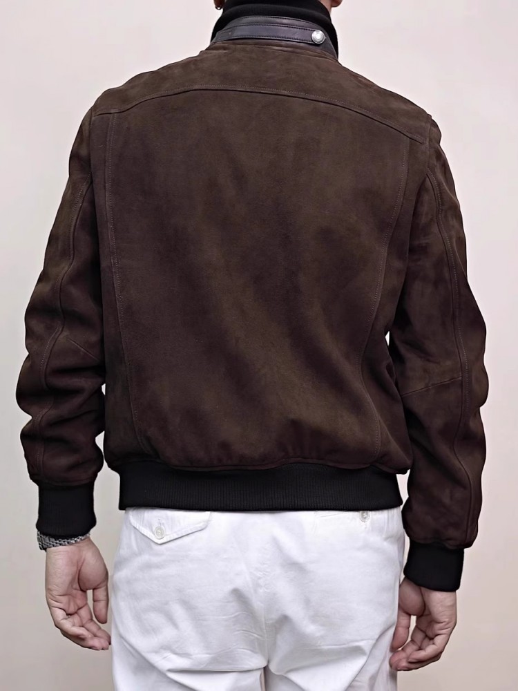 Heren lederen jas opstaande kr - Mens Fashion Bomber Jacket recensie en prijs