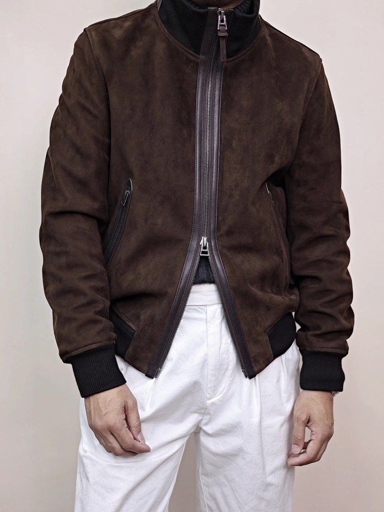 Heren lederen jas opstaande kr - Mens Fashion Bomber Jacket recensie en prijs