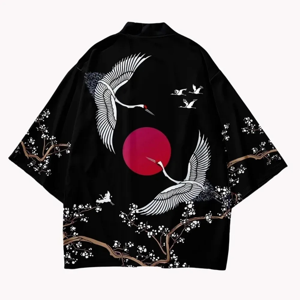 Kraan Patroon Print Kimono Ves - Knitted Cardigan Men recensie en prijs